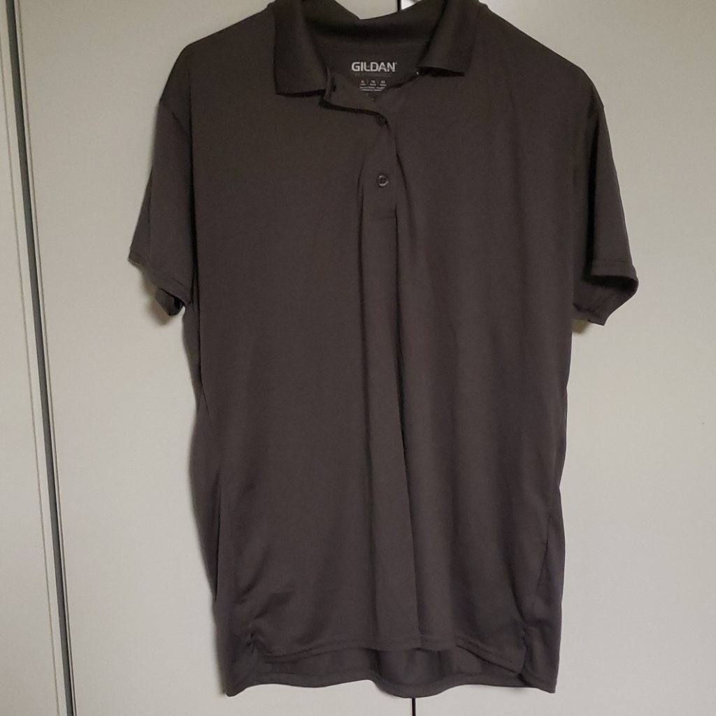 100% Polyester Button Up Tee.